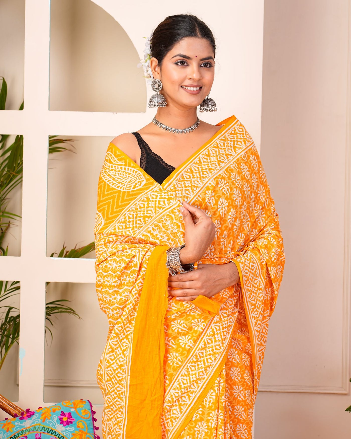 Premium Cotton Saree with Blouse Piece ( CS0409 )