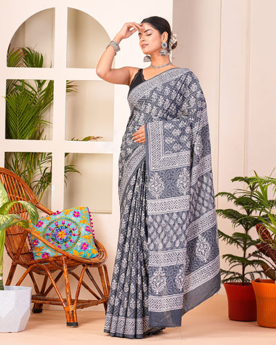 Premium Cotton Saree with Blouse Piece ( CS0416 )