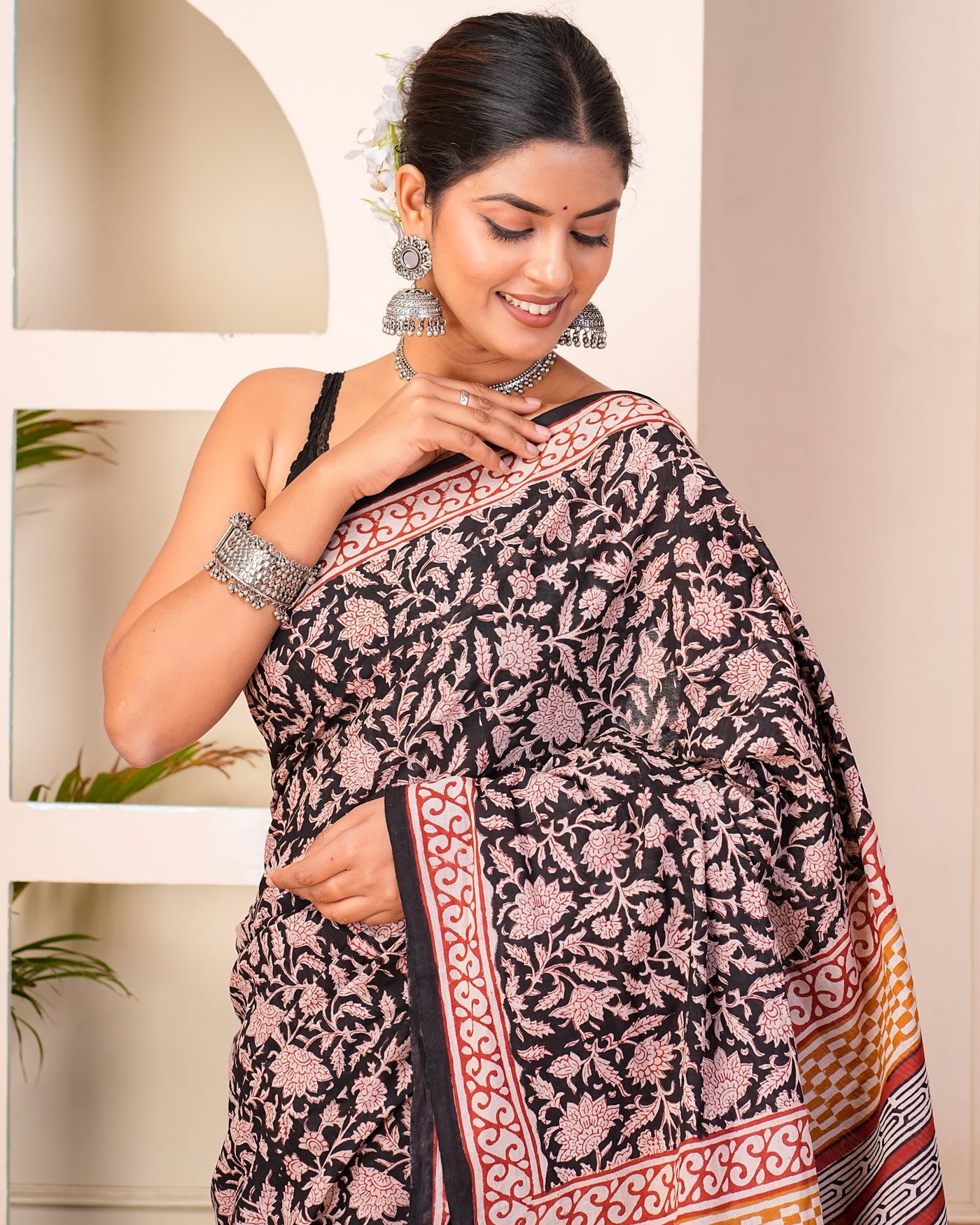 Premium Cotton Saree with Blouse Piece ( CS0418 )