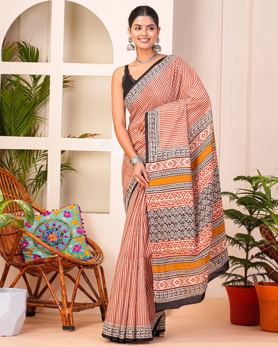 Premium Cotton Saree with Blouse Piece ( CS0420 )