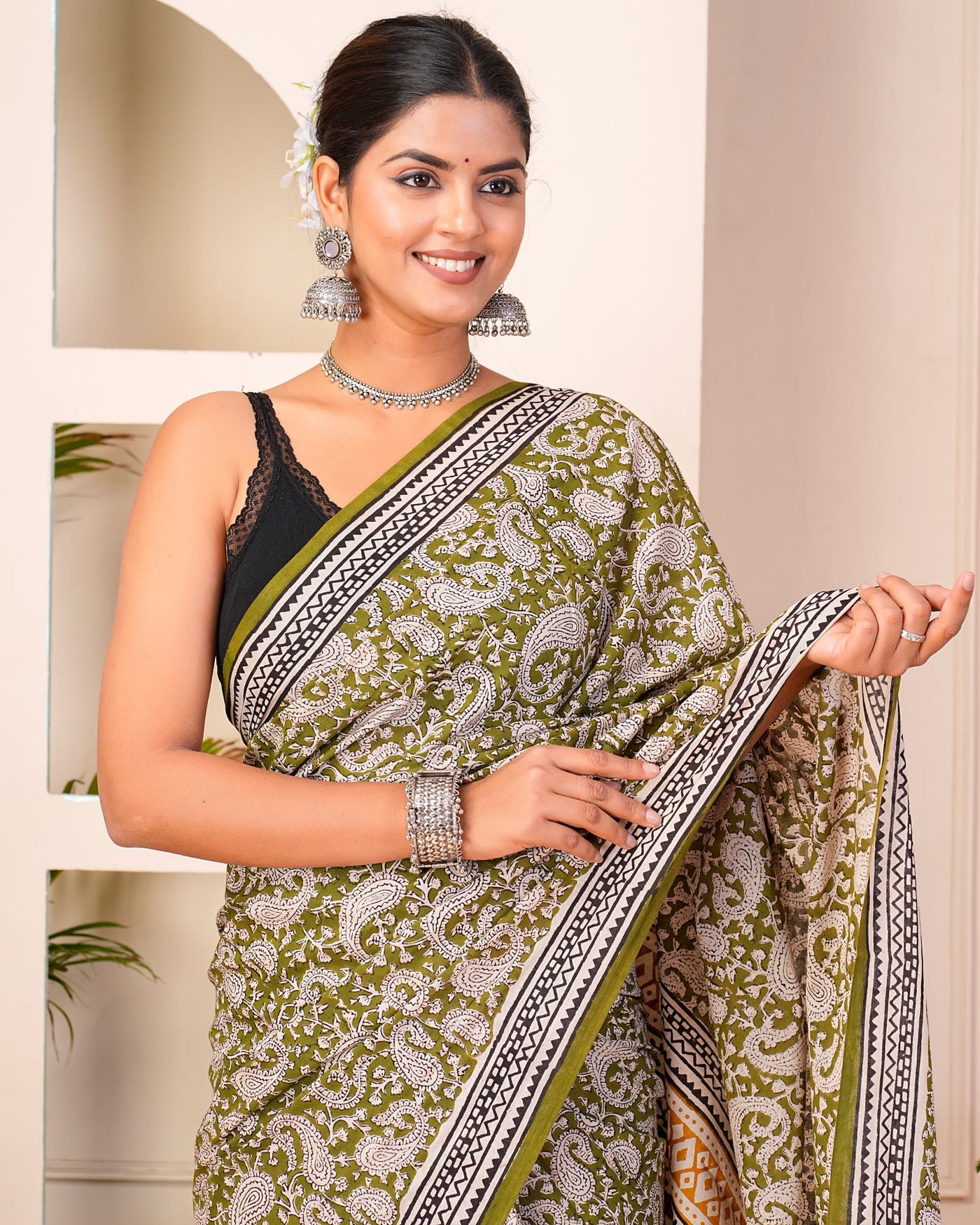 Premium Cotton Saree with Blouse Piece ( CS0425 )