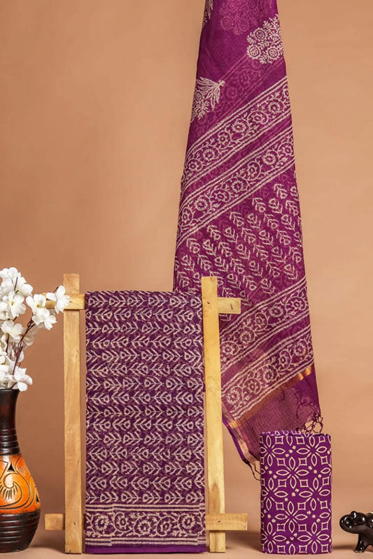 Traditional Block Print Kota Doria Suit Set ( KD2641)