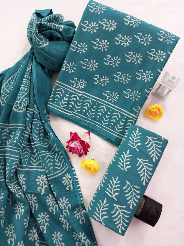 Cotton Suit Set with Cotton Dupatta ( CT6804 )