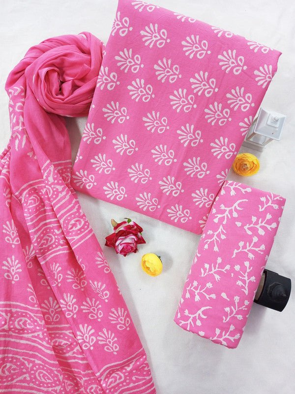 Cotton Suit Set with Cotton Dupatta ( CT6846 )