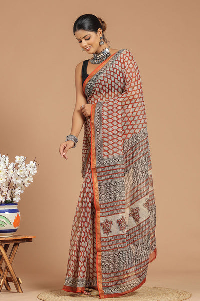 Premium Handwoven Kota Doria Saree ( KT1401 )