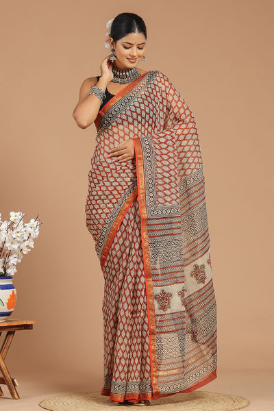Premium Handwoven Kota Doria Saree ( KT1401 )