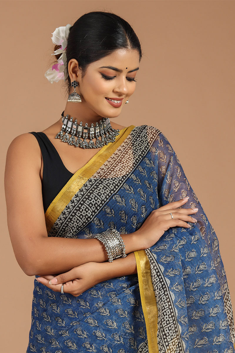 Premium Handwoven Kota Doria Saree ( KT1404 )