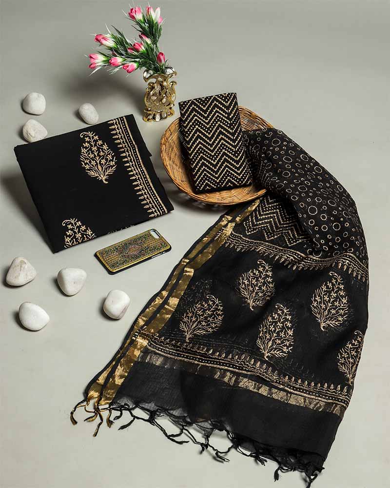 Cotton Suit Set with Kota Doria Dupatta ( BTSJ 163 )