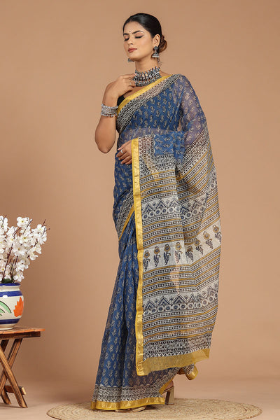 Premium Handwoven Kota Doria Saree ( KT1404 )