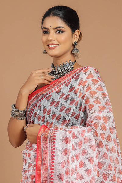 Premium Handwoven Kota Doria Saree ( KT1407 )