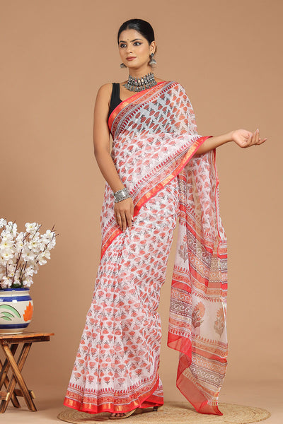 Premium Handwoven Kota Doria Saree ( KT1407 )