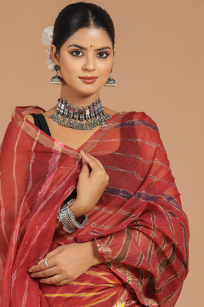 Premium Handwoven Kota Doria Saree ( KT1410 )