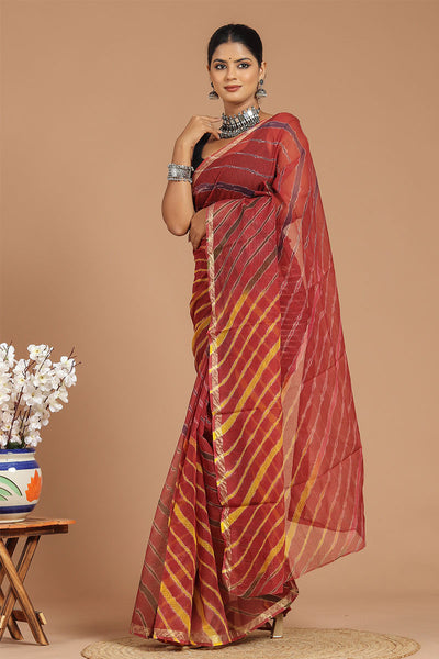 Premium Handwoven Kota Doria Saree ( KT1410 )