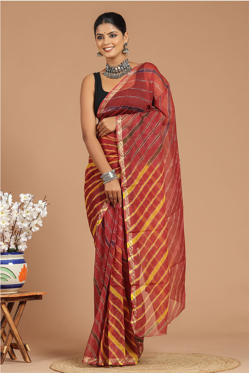 Premium Handwoven Kota Doria Saree ( KT1410 )