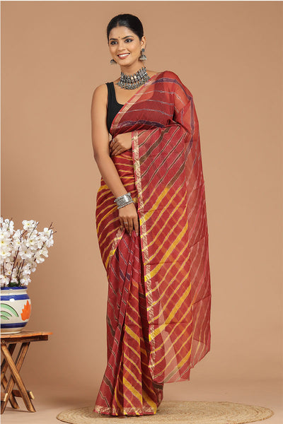 Premium Handwoven Kota Doria Saree ( KT1410 )