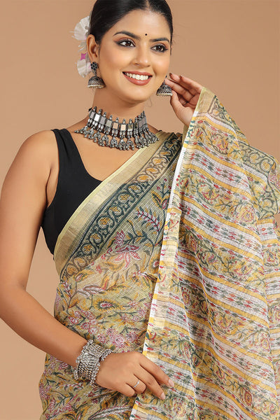 Premium Handwoven Kota Doria Saree ( KT1415 )
