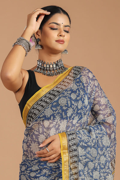 Premium Handwoven Kota Doria Saree ( KT1417 )