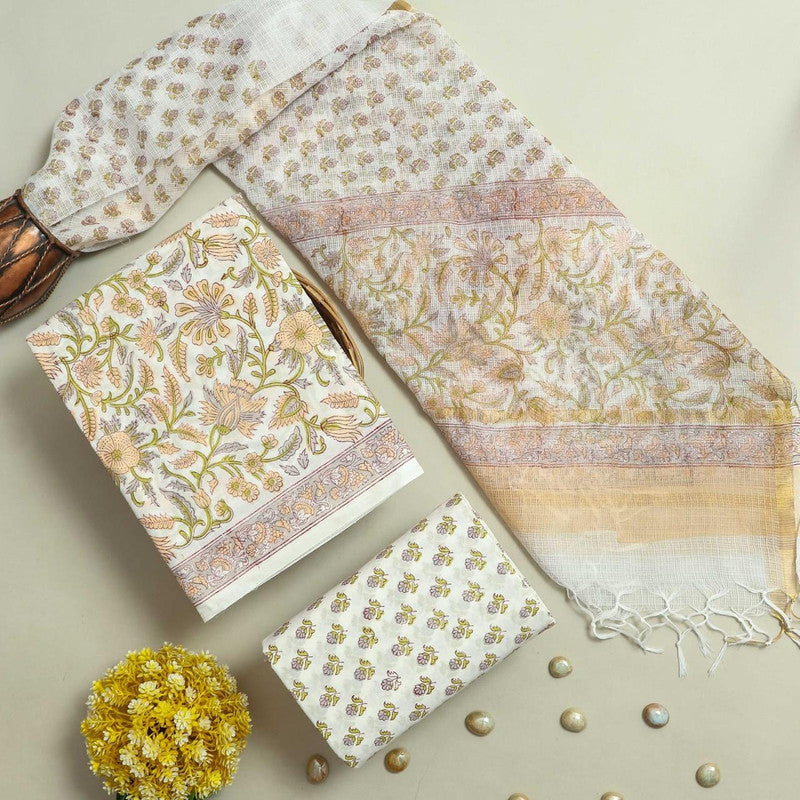 Cotton Suit Set with Kota Doria Dupatta ( CK8141 )
