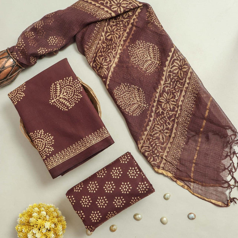 Cotton Suit Set with Kota Doria Dupatta ( CK8147 )