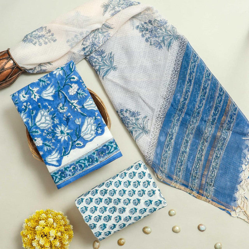Cotton Suit Set with Kota Doria Dupatta ( CK8155 )