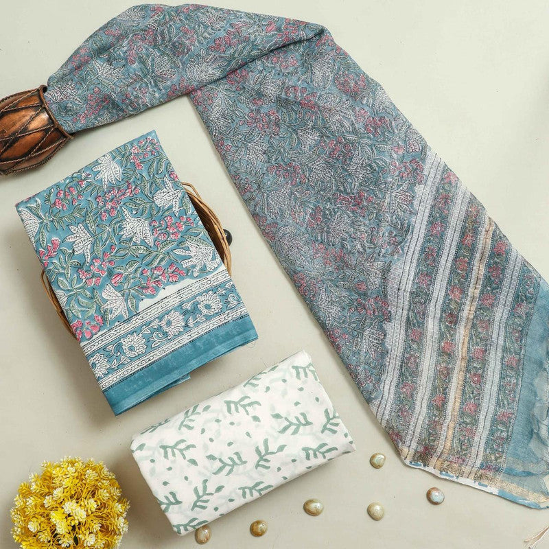 Cotton Suit Set with Kota Doria Dupatta ( CK8166 )