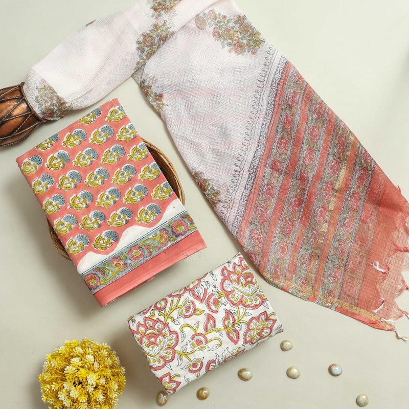 Cotton Suit Set with Kota Doria Dupatta ( CK8169 )