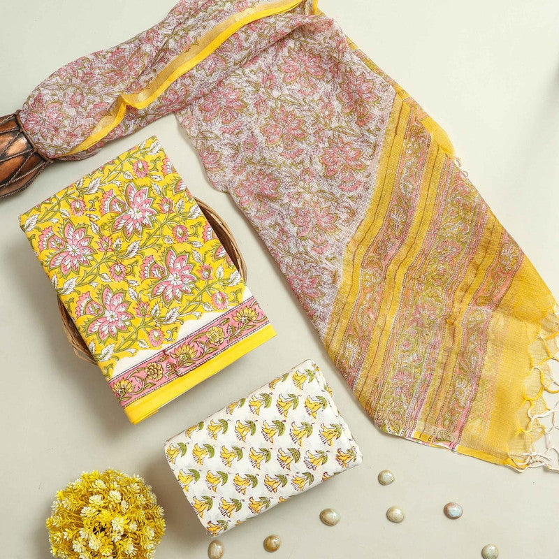 Cotton Suit Set with Kota Doria Dupatta ( CK8167 )