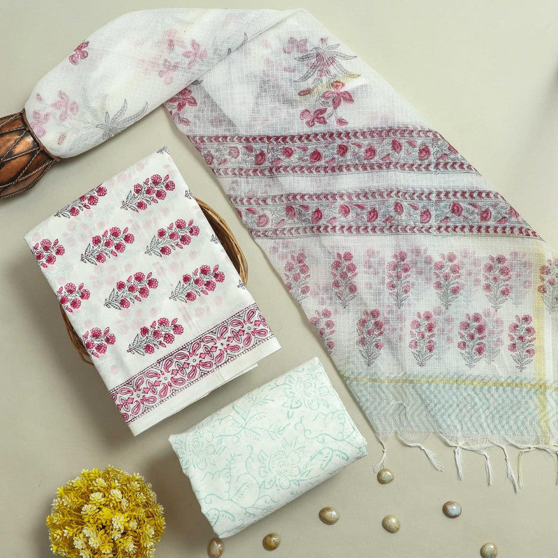 Cotton Suit Set with Kota Doria Dupatta ( CK8173 )