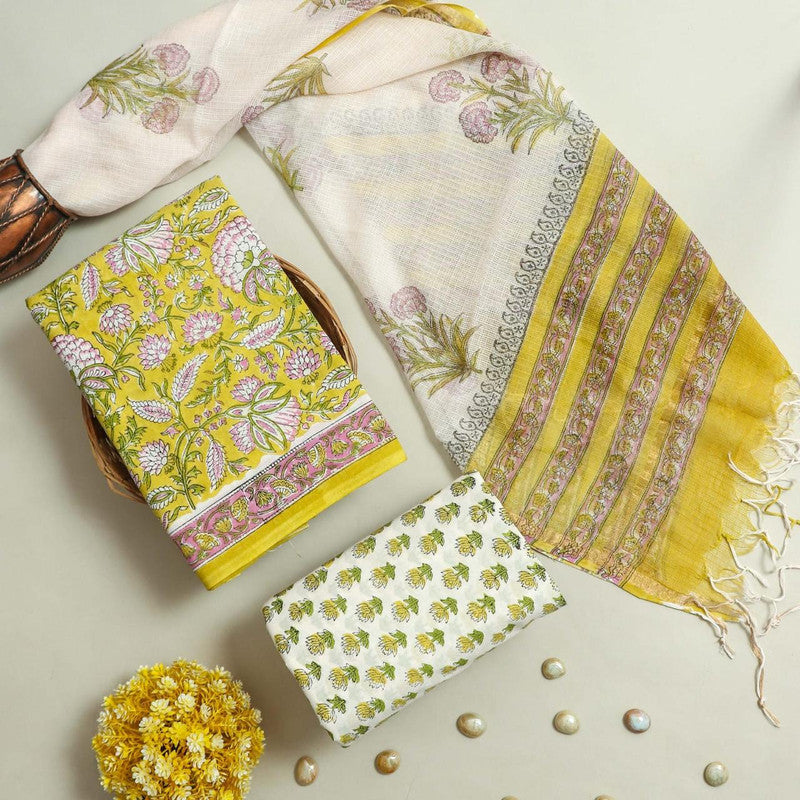Cotton Suit Set with Kota Doria Dupatta ( CK8174 )