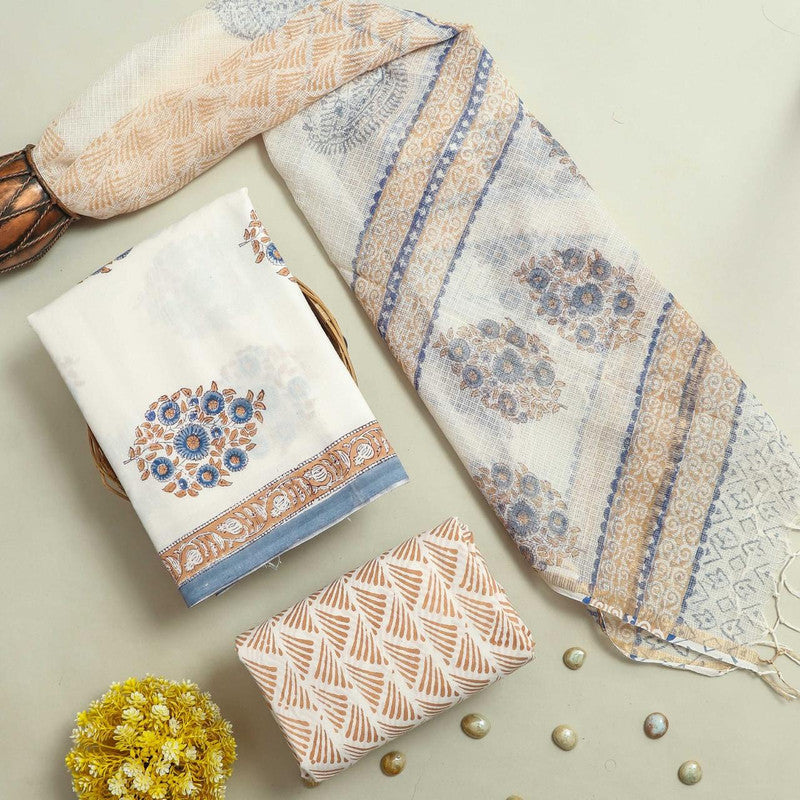 Cotton Suit Set with Kota Doria Dupatta ( CK8182 )