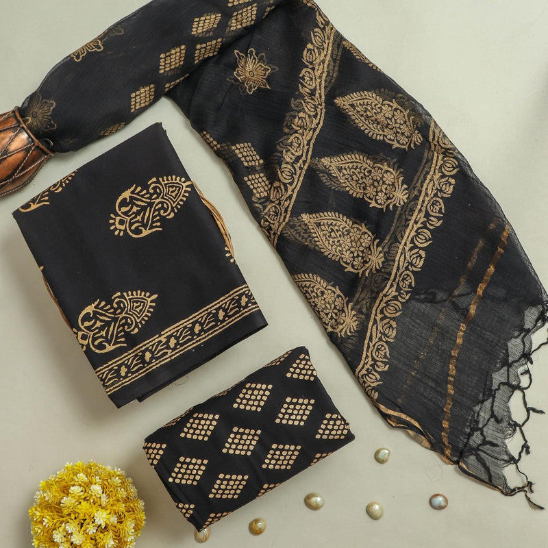 Cotton Suit Set with Kota Doria Dupatta ( CK8185 )