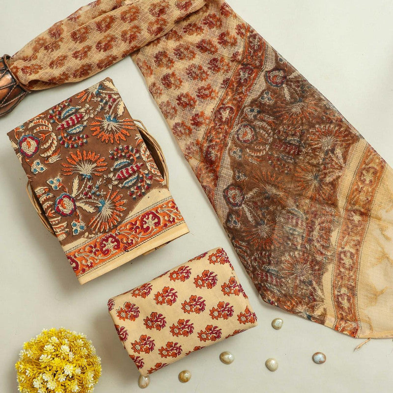 Cotton Suit Set with Kota Doria Dupatta ( CK8186 )