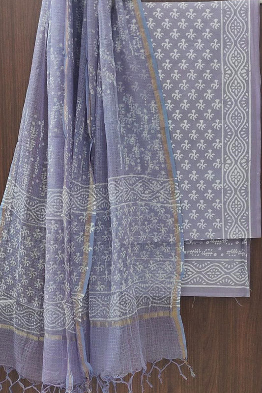 Cotton Suit Set with Kota Doria Dupatta ( CK10601)