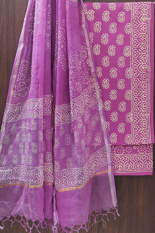 Cotton Suit Set with Kota Doria Dupatta ( CK10604)