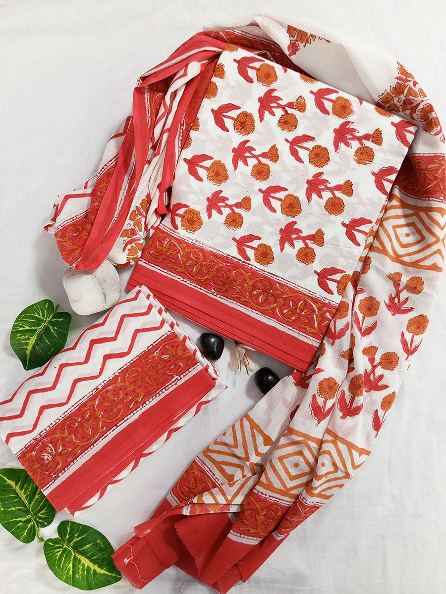 Cotton Suit Set with Cotton Dupatta ( CT42004)