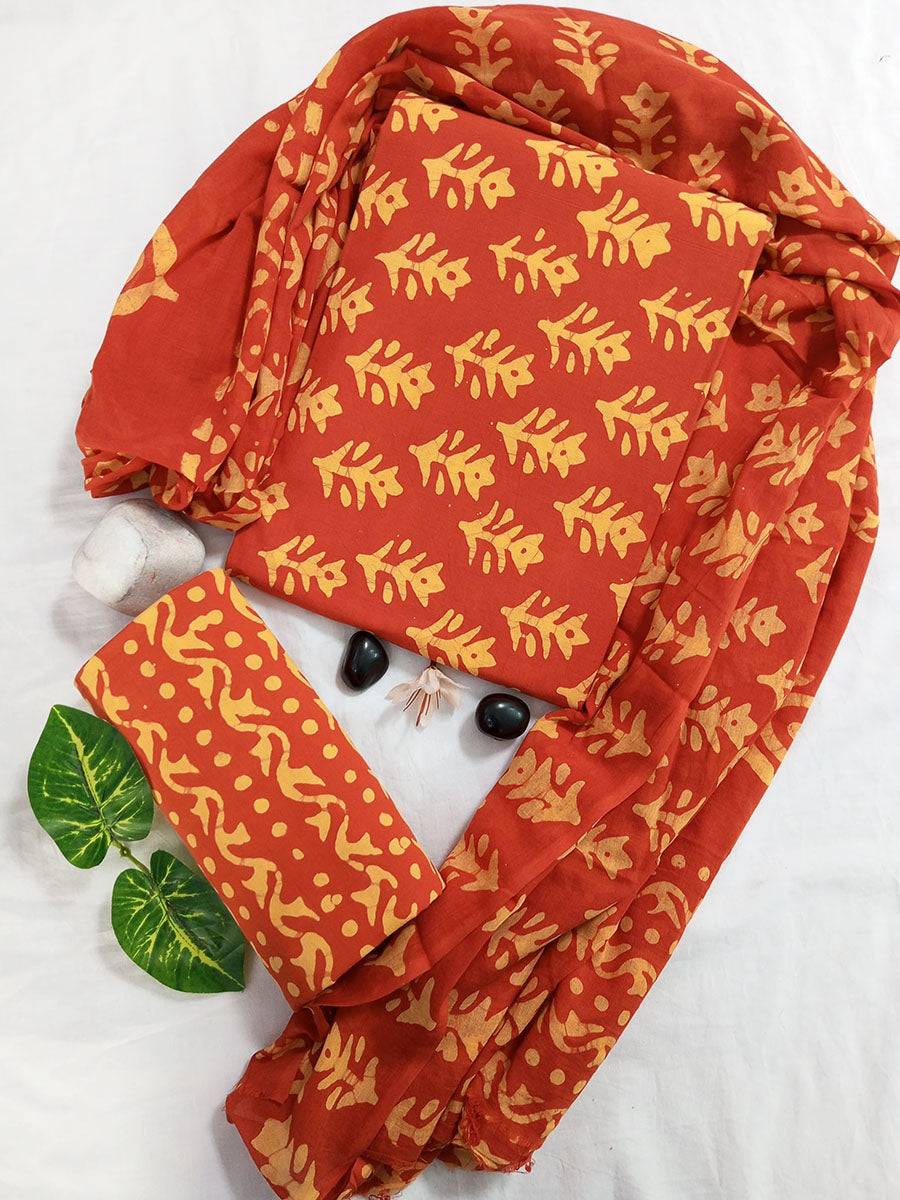 Cotton Suit Set with Cotton Dupatta ( CT42008)