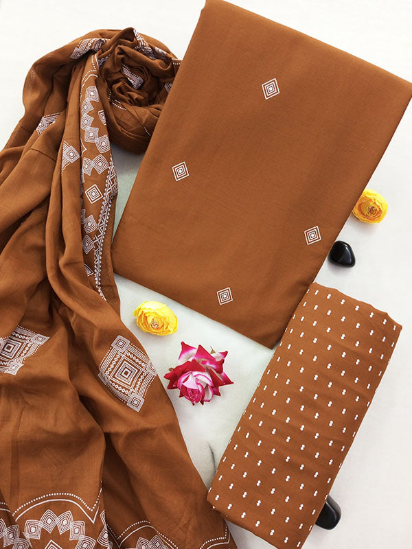 Cotton Suit Set with Cotton Dupatta ( CT10701)