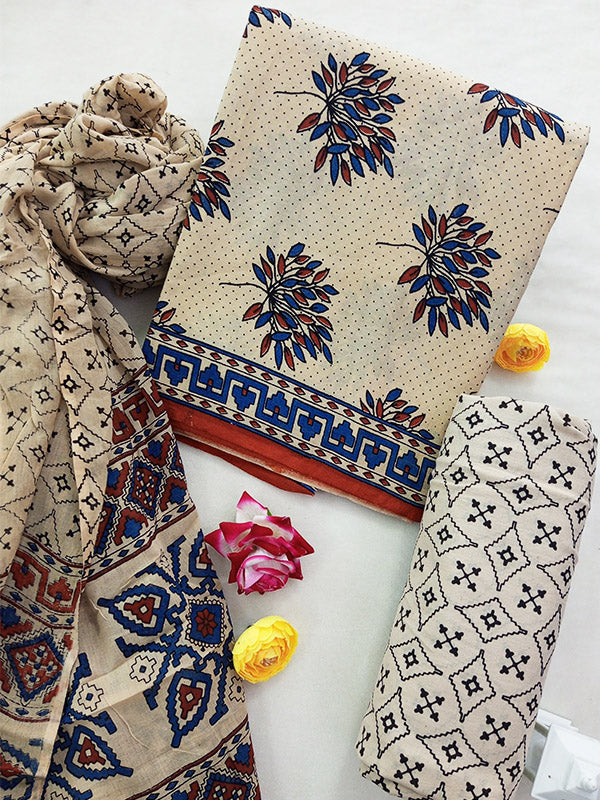 Cotton Suit Set with Cotton Dupatta ( CT91411)