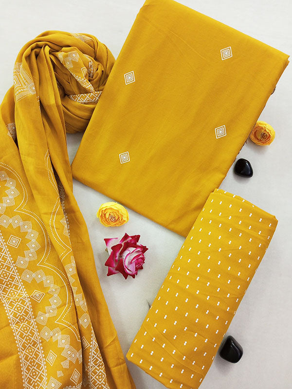 Cotton Suit Set with Cotton Dupatta ( CT10702)