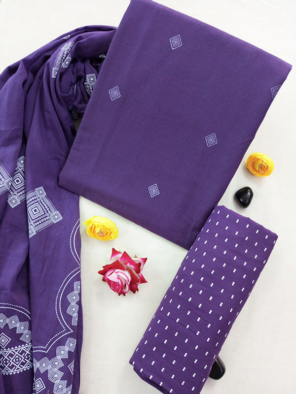 Cotton Suit Set with Cotton Dupatta ( CT10703)