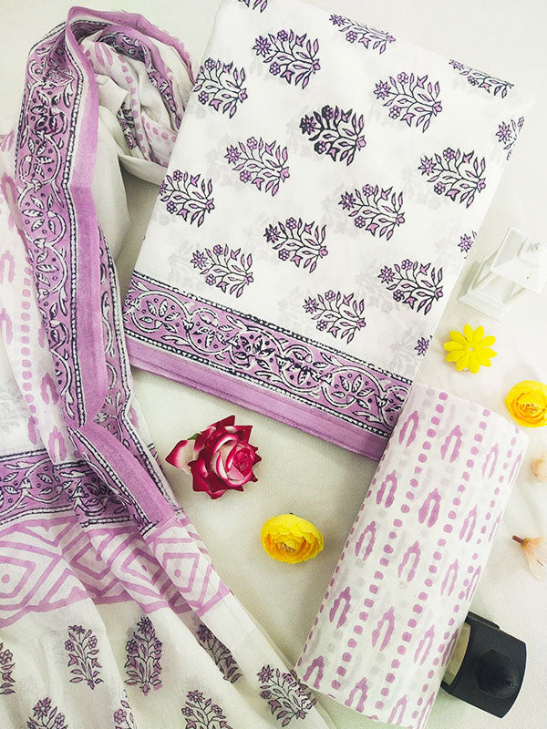 Cotton Suit Set with Cotton Dupatta ( CT11601)