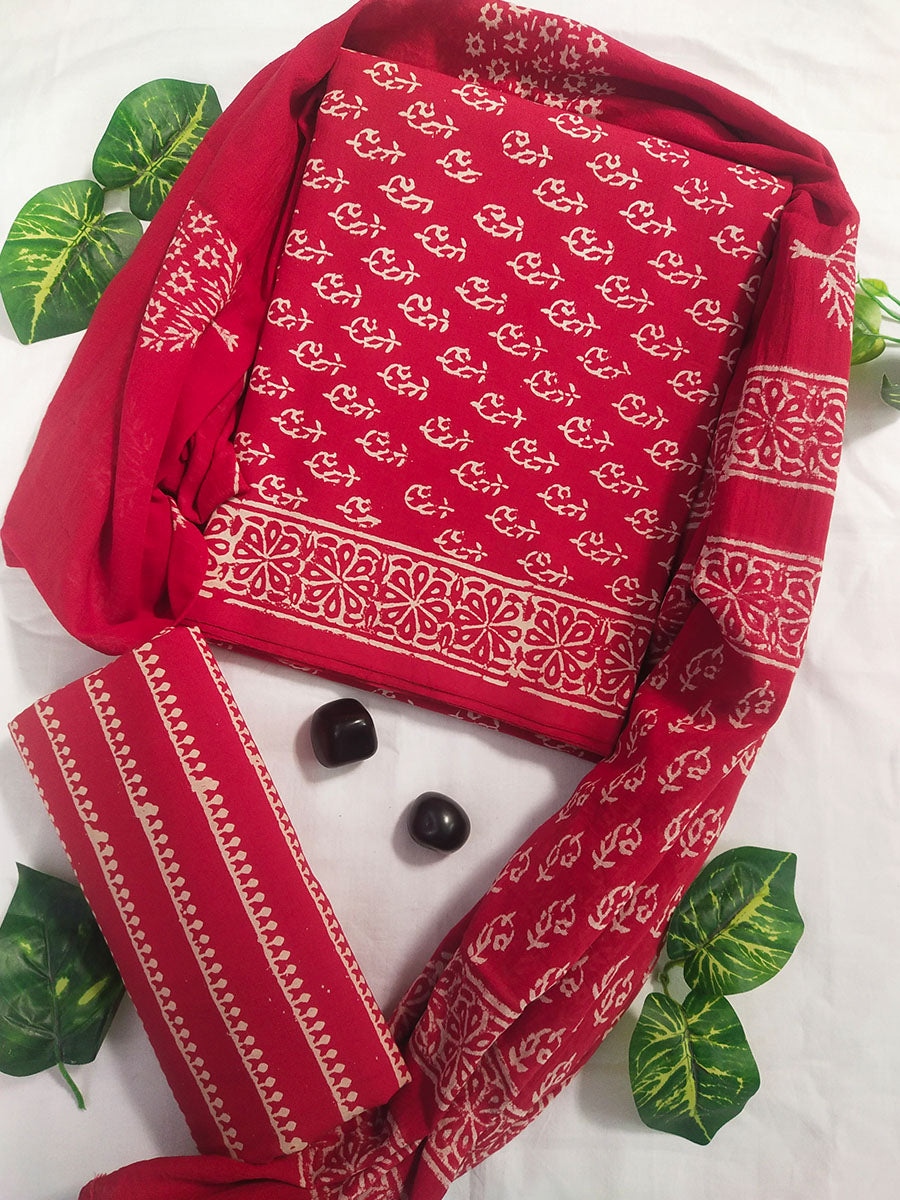 Cotton Suit Set with Cotton Dupatta ( BTSJ 448 )