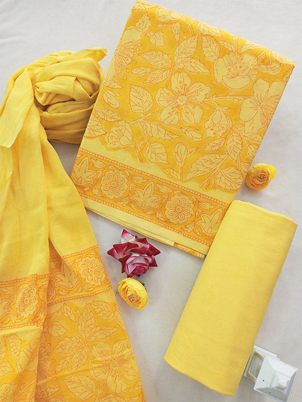 Cotton Suit Set with Cotton Dupatta ( CT91406)