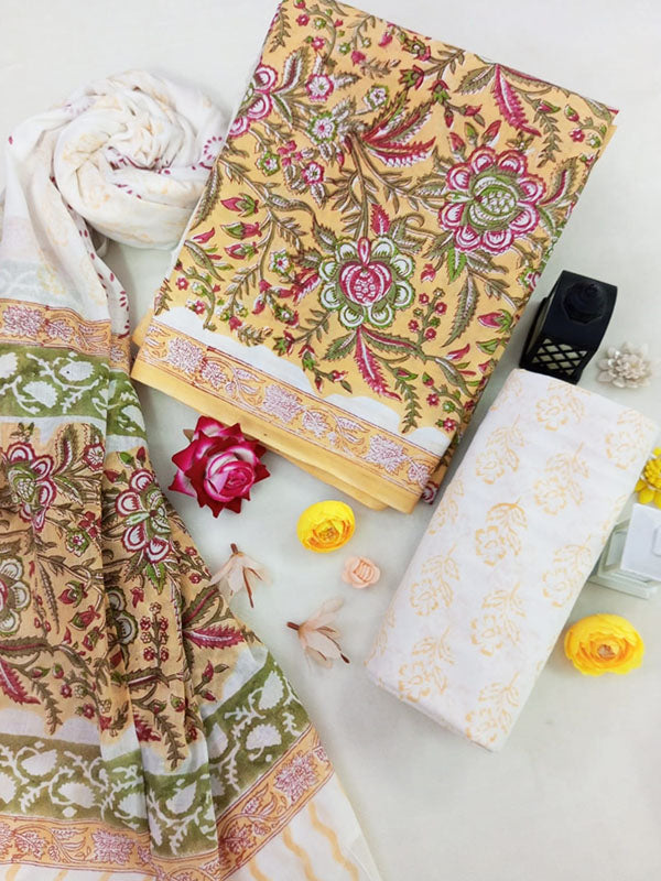Cotton Suit Set with Cotton Dupatta ( CT6308)