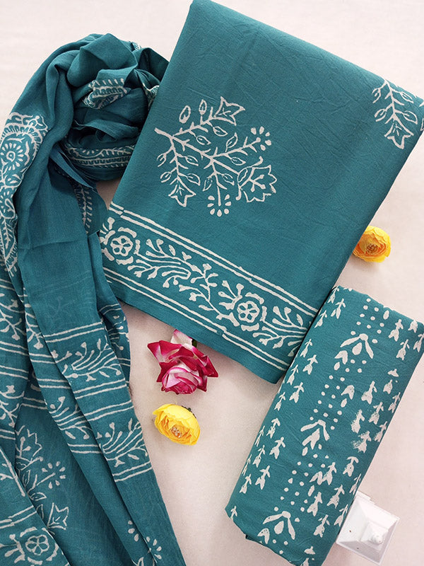 Cotton Suit Set with Cotton Dupatta ( CT91409)
