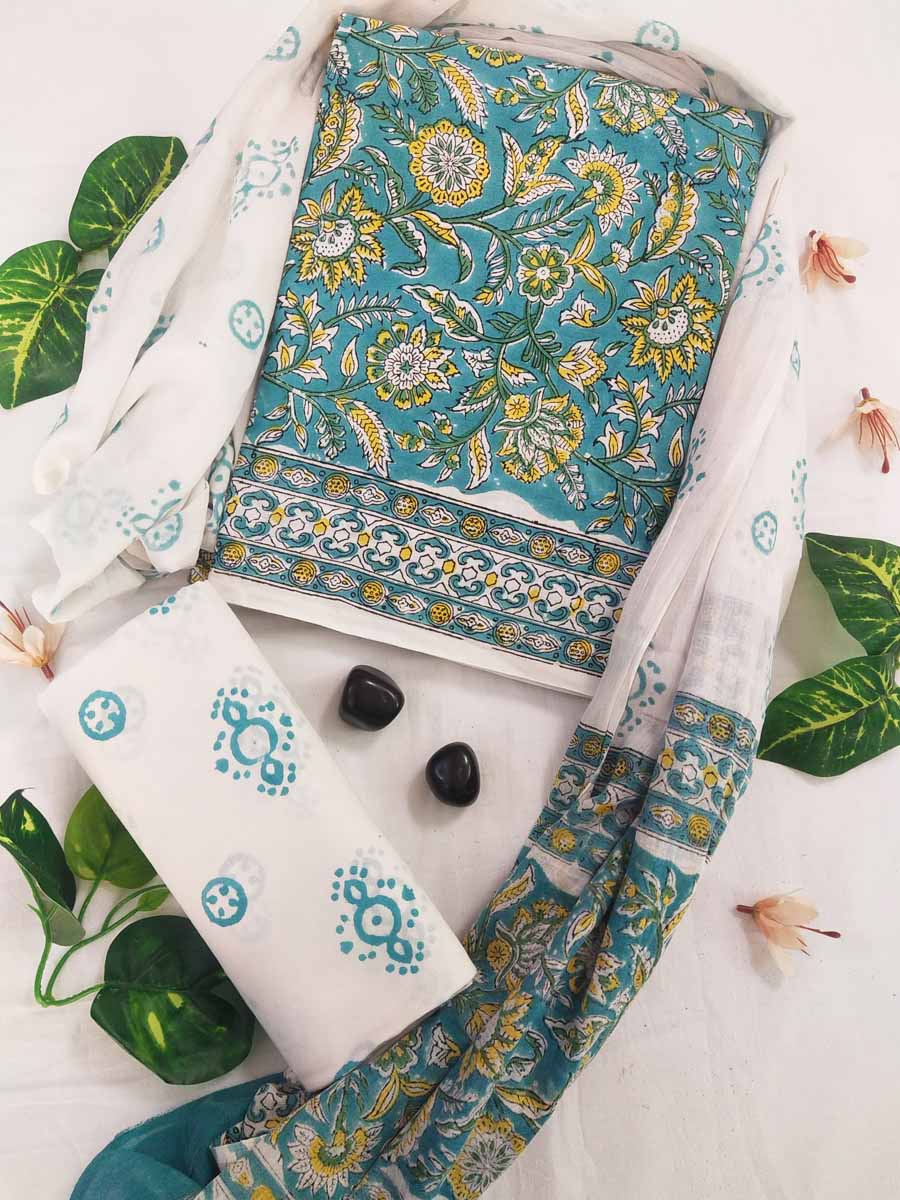 Cotton Suit Set with Cotton Dupatta ( CT121209)