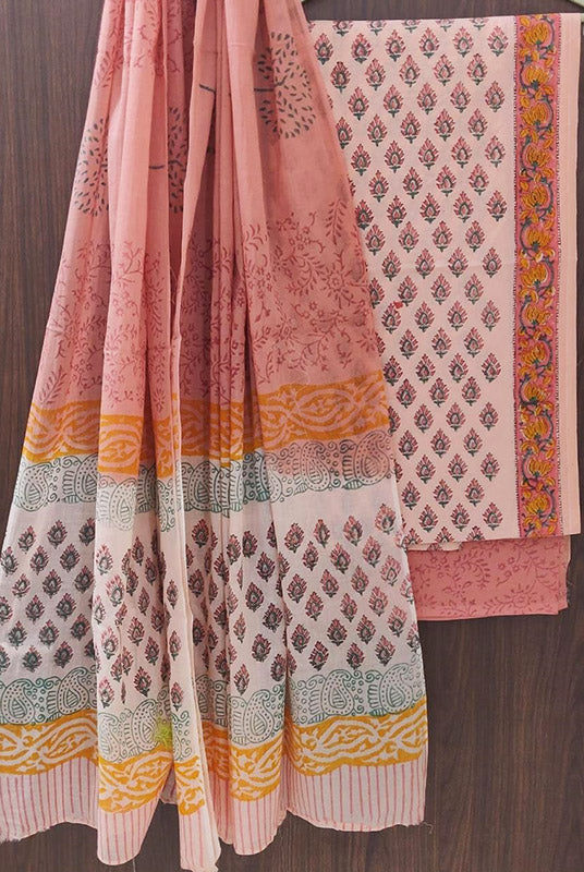 Cotton Suit Set with Cotton Dupatta ( CT9808)