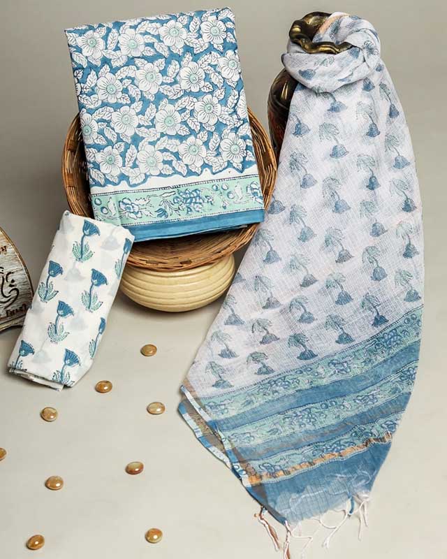 Cotton Suit Set with Kota Doria Dupatta ( CK25413)