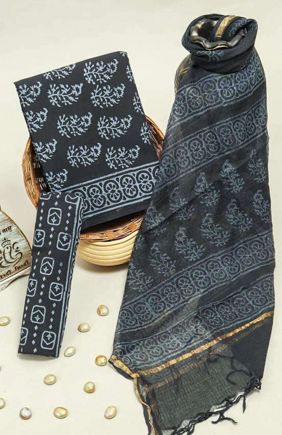 Cotton Suit Set with Kota Doria Dupatta ( CK41102)