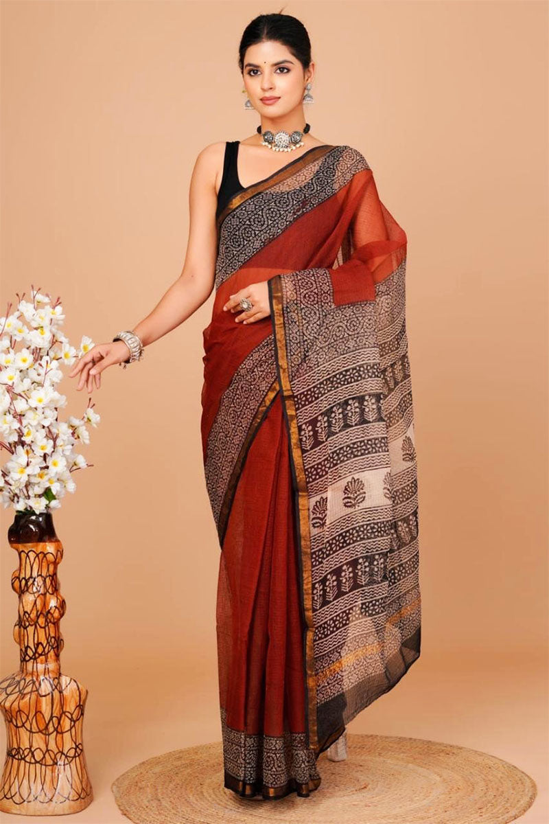 Kota Doria Saree ( KT25412)